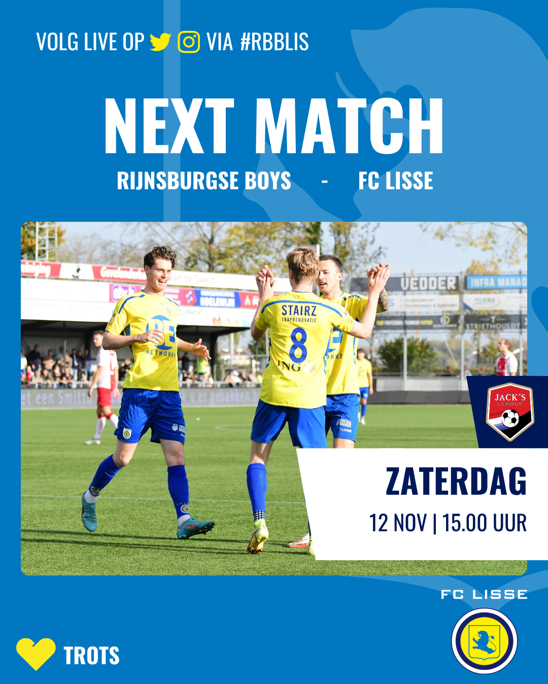 Voorbeschouwing Rijnsburgse Boys – FC Lisse
