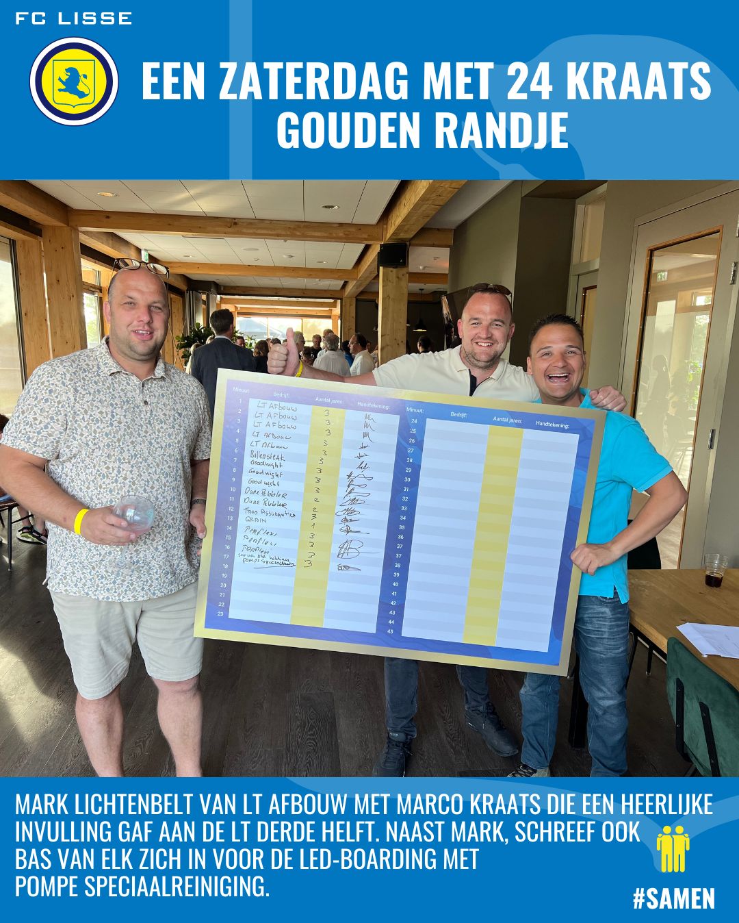 Zaterdag met een 24 kraats gouden randje